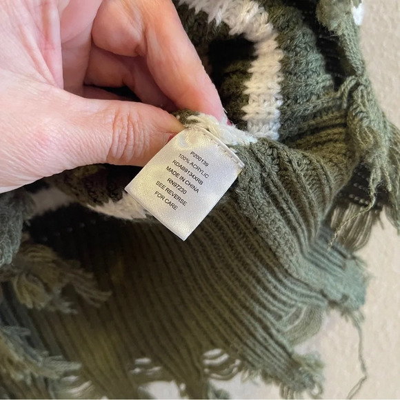 Almost Famous Striped Distressed hooded sweater Dress Tunic Size 1X‎ - Picture 9 of 9